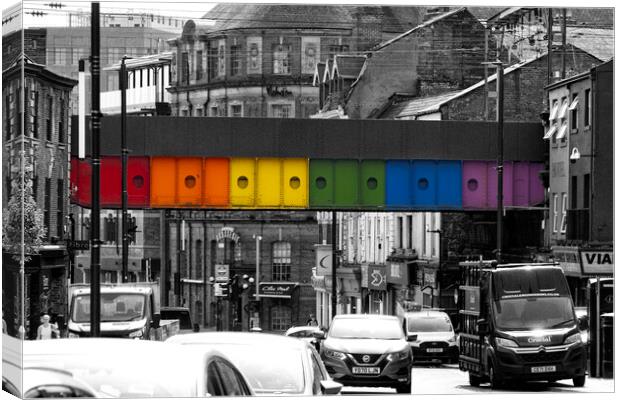 Leeds Rainbow Canvas Print by Glen Allen