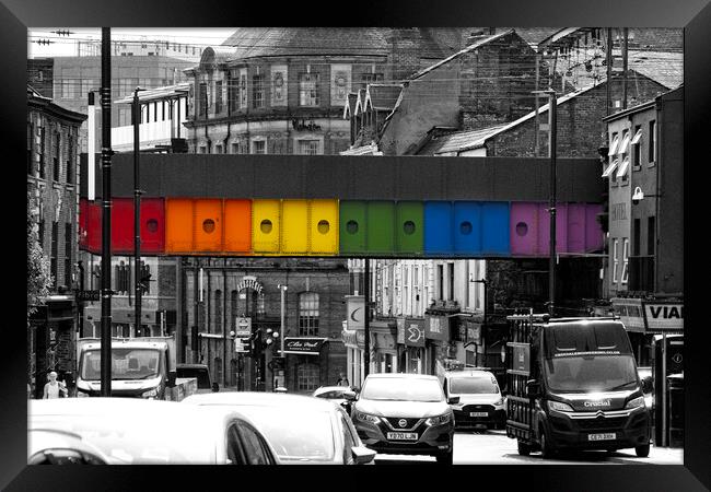 Leeds Rainbow Framed Print by Glen Allen