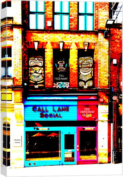 Call Lane Social - Leeds Canvas Print by Glen Allen