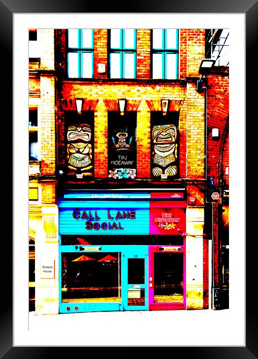 Call Lane Social - Leeds Framed Mounted Print by Glen Allen