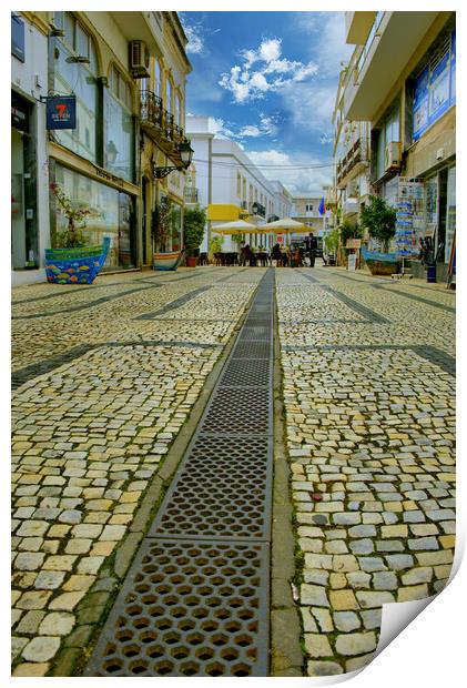 Old Town Olhao Portugal Print by Steve Smith