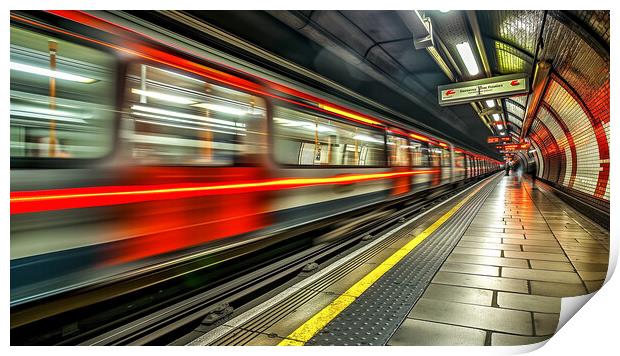 London Underground Blur Print by T2 
