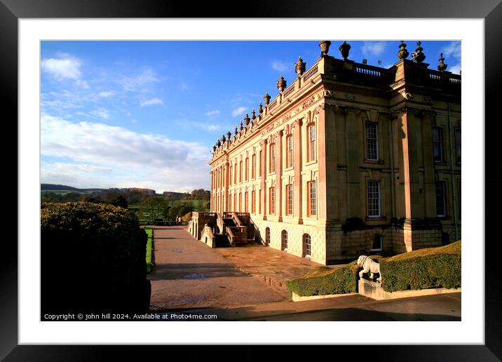 Chatsworth House, Derbyshire, UK. Framed Mounted Print by john hill