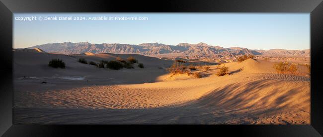 Mesquite Flat Dunes, Stovepipe Wells, Death Valley Framed Print by Derek Daniel