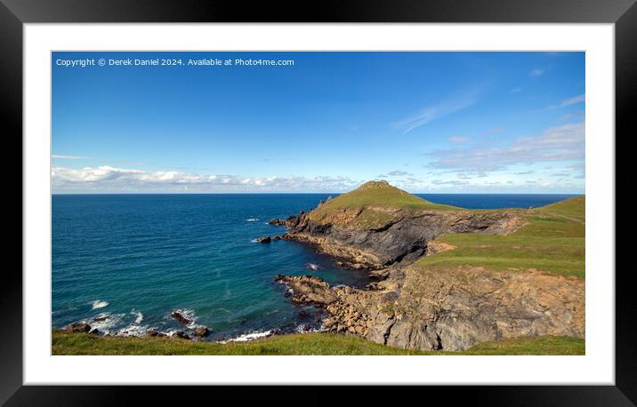 Majestic Headland overlooking the sea Framed Mounted Print by Derek Daniel