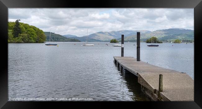Windermere Jetty at Ambleside Framed Print by Diana Mower