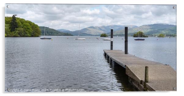 Windermere Jetty at Ambleside Acrylic by Diana Mower