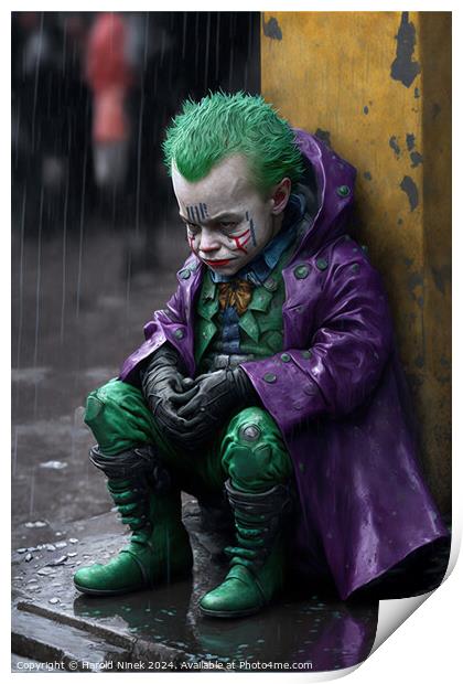 Baby Joker Print by Harold Ninek