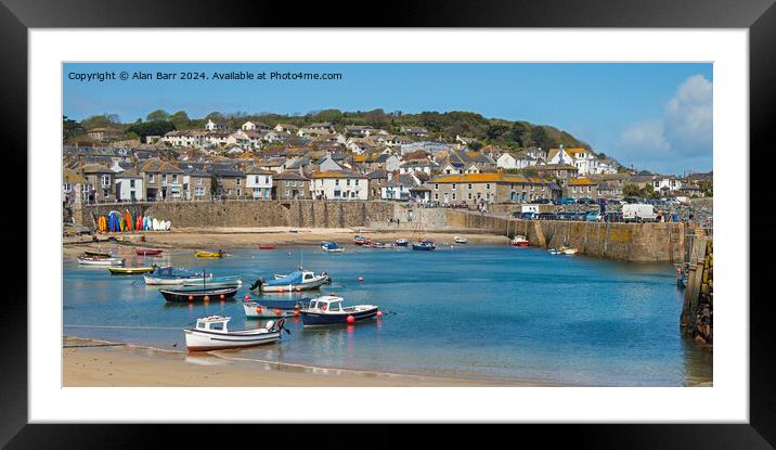 Mousehole Harbour  Framed Mounted Print by Alan Barr