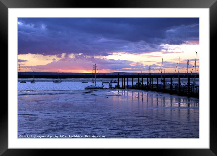 Minster-on-sea Sunset Framed Mounted Print by Ray Putley