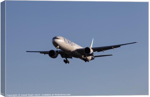 Kuwait Airways Boeing 777-369ER  Canvas Print by David Pyatt