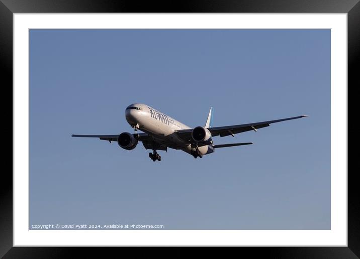 Kuwait Airways Boeing 777-369ER  Framed Mounted Print by David Pyatt