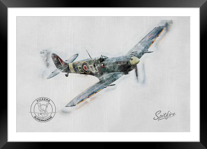 Supermarine Spitfire MK Vc AR501 Painting Framed Mounted Print by J Biggadike