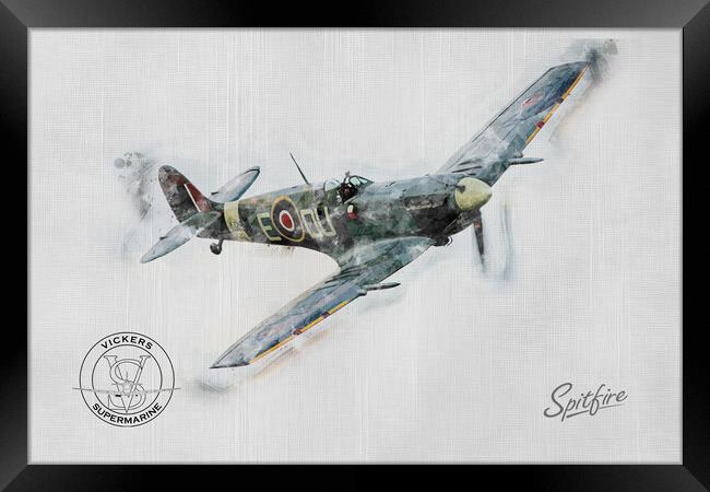 Supermarine Spitfire MK Vc AR501 Painting Framed Print by J Biggadike