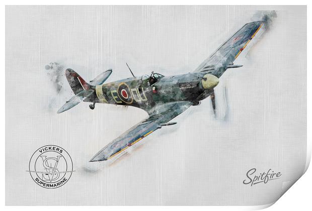 Supermarine Spitfire MK Vc AR501 Painting Print by J Biggadike