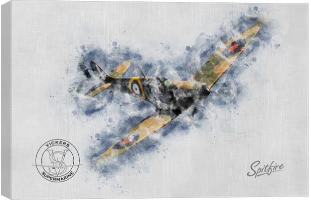 Supermarine Spitfire Mk Ia N3200 Painting Canvas Print by J Biggadike