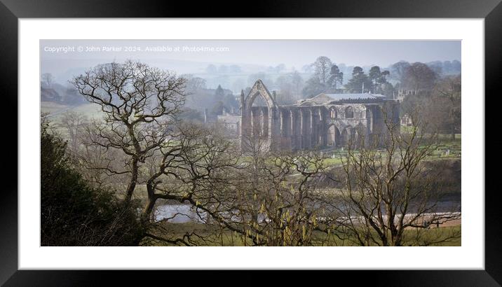 Bolton Abbey Framed Mounted Print by John Parker