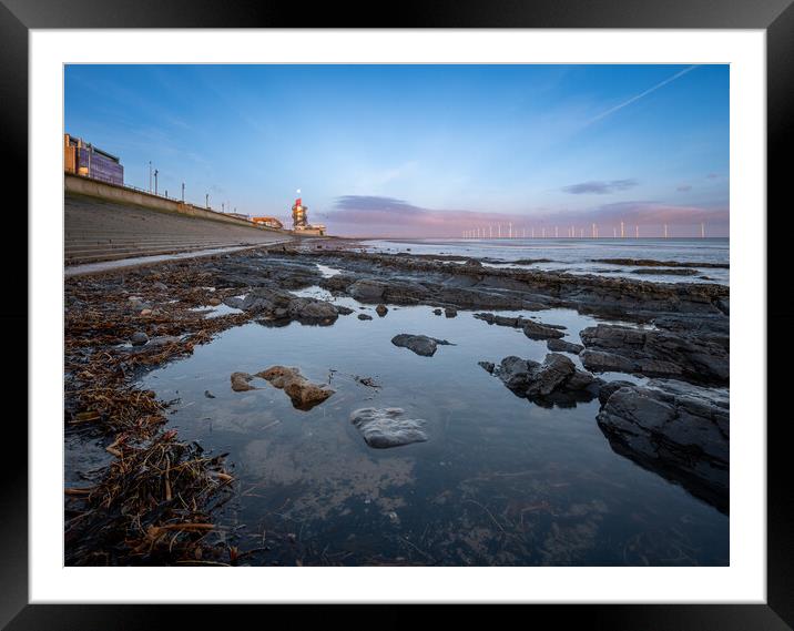 redcar beach Framed Mounted Print by Kevin Winter