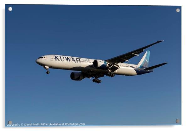 Kuwait Airways Boeing 777 Acrylic by David Pyatt