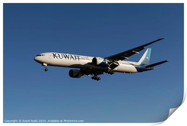 Kuwait Airways Boeing 777 Print by David Pyatt