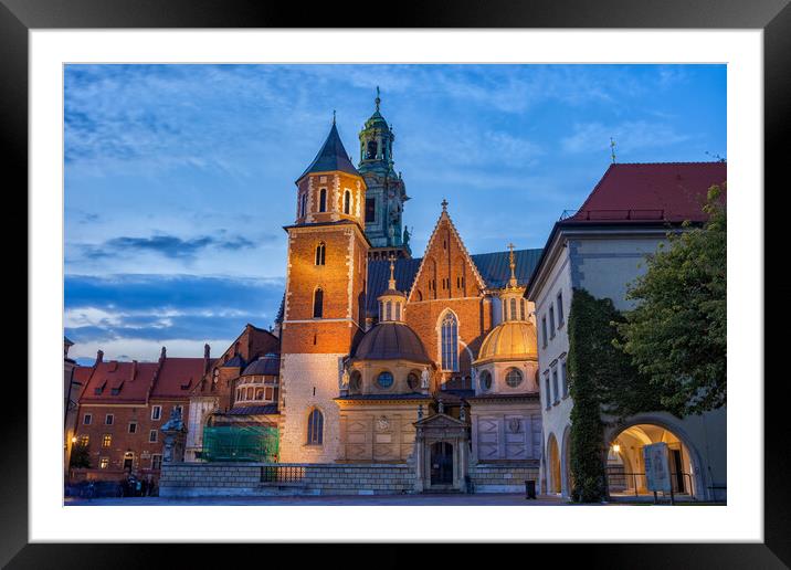 Wawel Cathedral At Dusk In Krakow Framed Mounted Print by Artur Bogacki