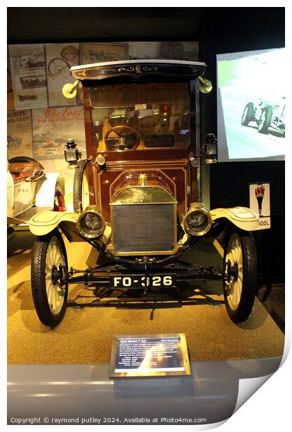 1914 Ford Model T Van at the Beaulieu Car Museum. Print by Ray Putley