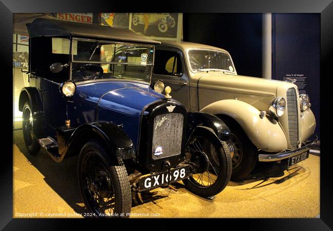 Austin & Singer Cars at Beaulieu Car Museum. Framed Print by Ray Putley