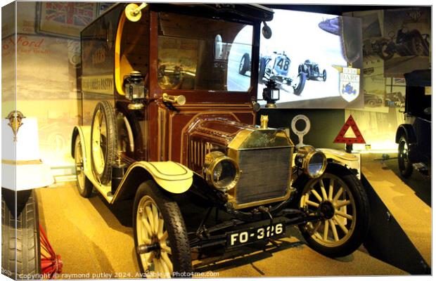 1914 Ford Model T Van car at Beaulieu Car Museum. Canvas Print by Ray Putley