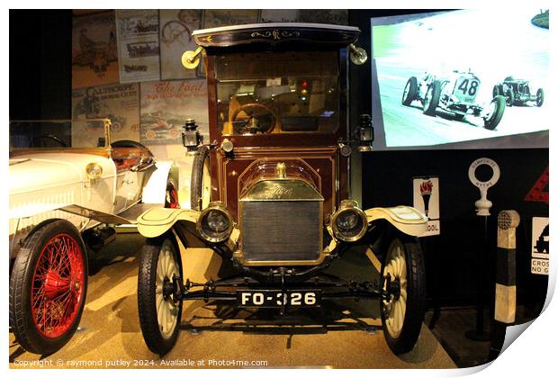 1914 Ford Model T Van at Beaulieu Car Museum. Print by Ray Putley