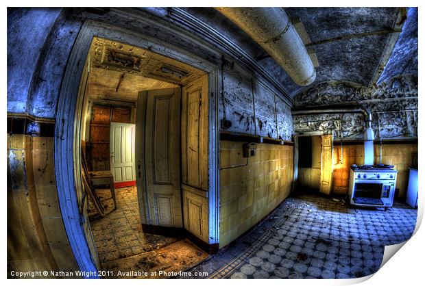 Cooking fisheye and urbex. Print by Nathan Wright