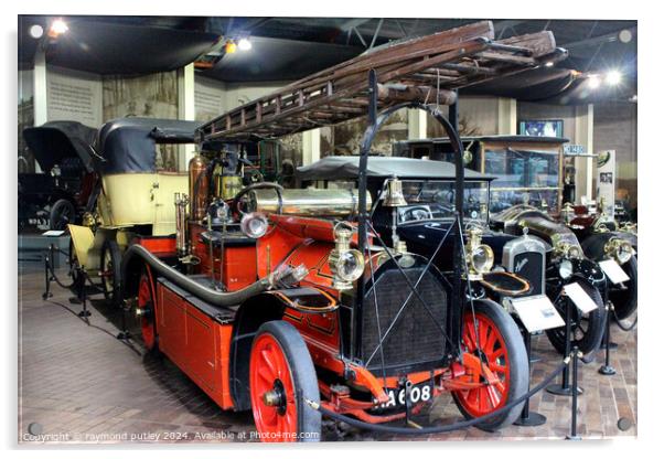 1907 Gobron Brillie Fire Engine Acrylic by Ray Putley