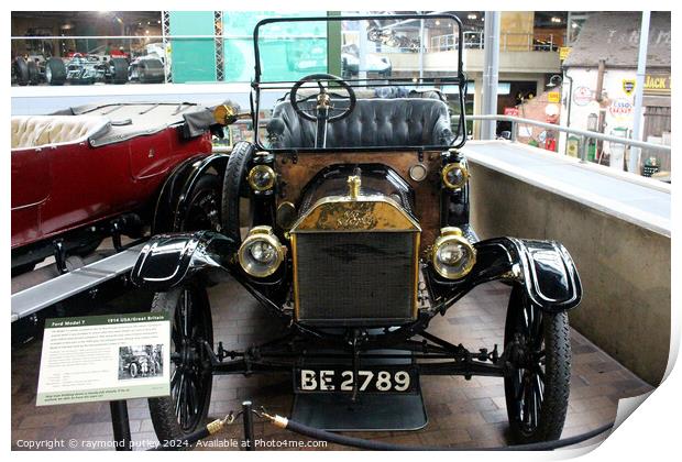 1914 Ford Model T at Beaulieu Motor Museum. Print by Ray Putley