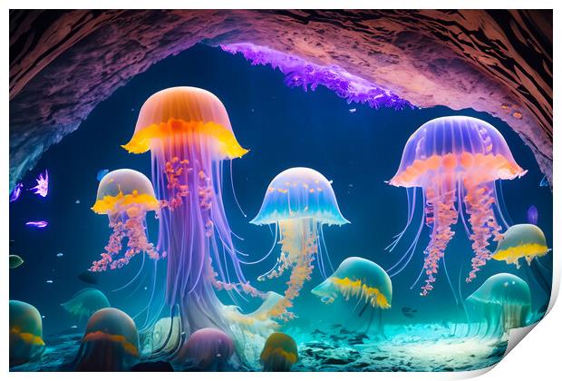 Jellyfish 2 Print by Steve Purnell