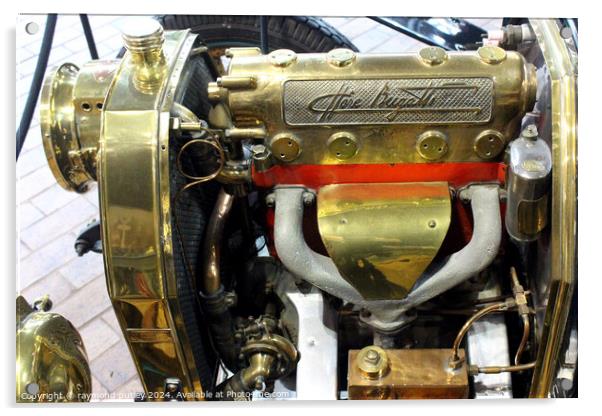 Bugatti Type 15 Engine Acrylic by Ray Putley