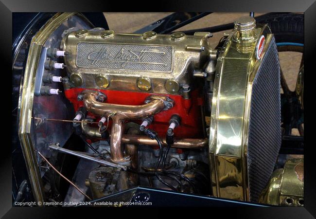 Bugatti Type 15 Engine Framed Print by Ray Putley