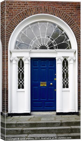 Blue Georgian Door, Dublin, Ireland Canvas Print by Jane McIlroy