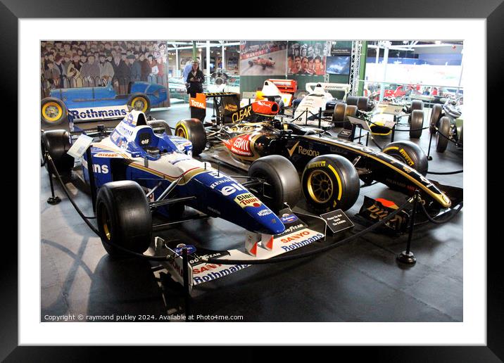 Formula 1 Race Cars at Beaulieu Motor Museum  Framed Mounted Print by Ray Putley