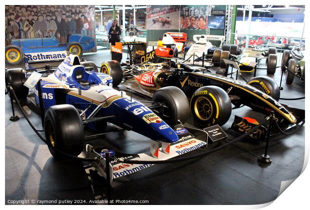 Formula 1 Race Cars at Beaulieu Motor Museum  Print by Ray Putley