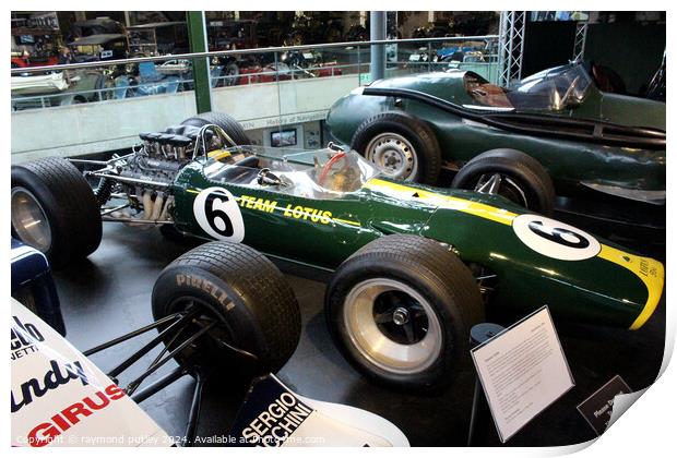 Team Lotus Race Car at Beaulieu Motor Museum  Print by Ray Putley