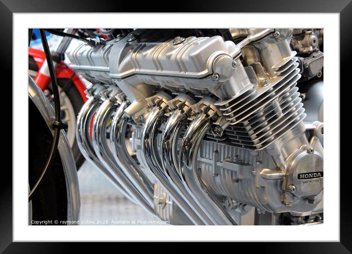 Honda CBX1000 Engine Framed Mounted Print by Ray Putley