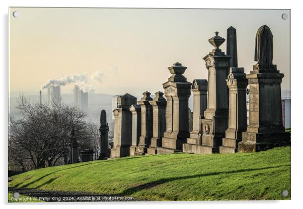Glasgow Necropolis, Scotland Acrylic by Philip King