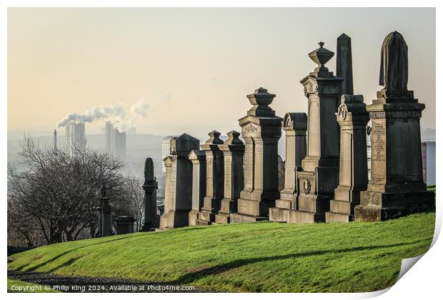 Glasgow Necropolis, Scotland Print by Philip King