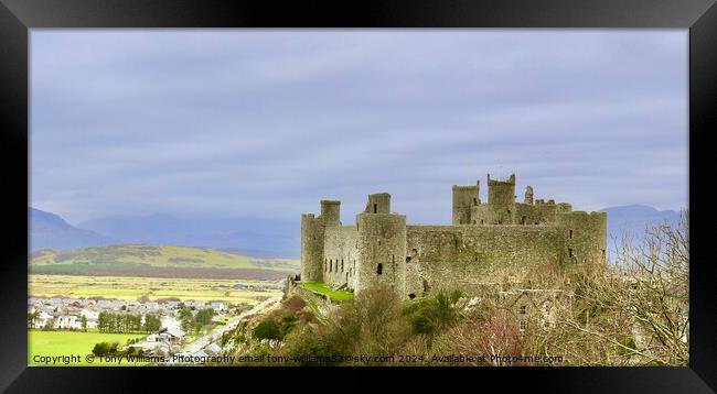 Harlech Castle Framed Print by Tony Williams. Photography email tony-williams53@sky.com