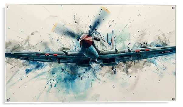 Supermarine Spitfire Art Acrylic by Airborne Images