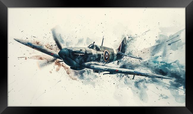 Supermarine Spitfire Art Framed Print by Airborne Images