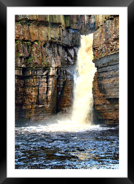 High Force Waterfall Framed Mounted Print by Steve Smith