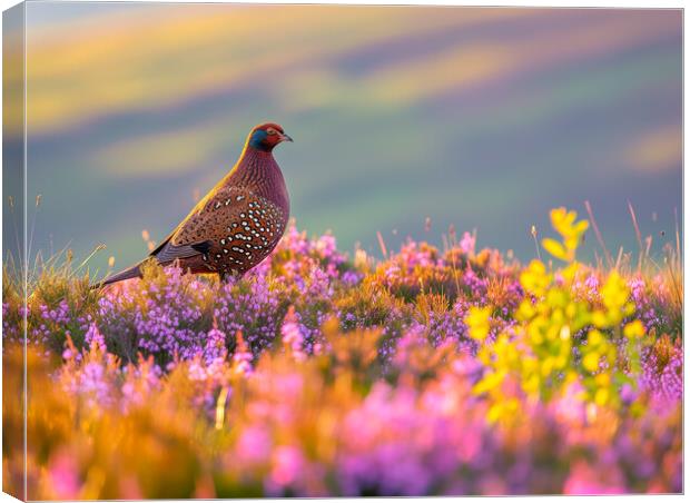 Red Grouse Canvas Print by T2 