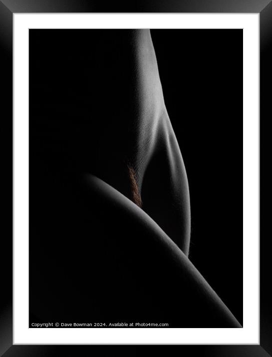Nude Study No10 Framed Mounted Print by Dave Bowman