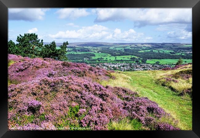  Ilkley Moor and Town Framed Print by Diana Mower