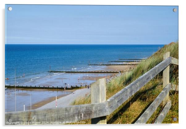 Sheringham above the Beach   Acrylic by Diana Mower